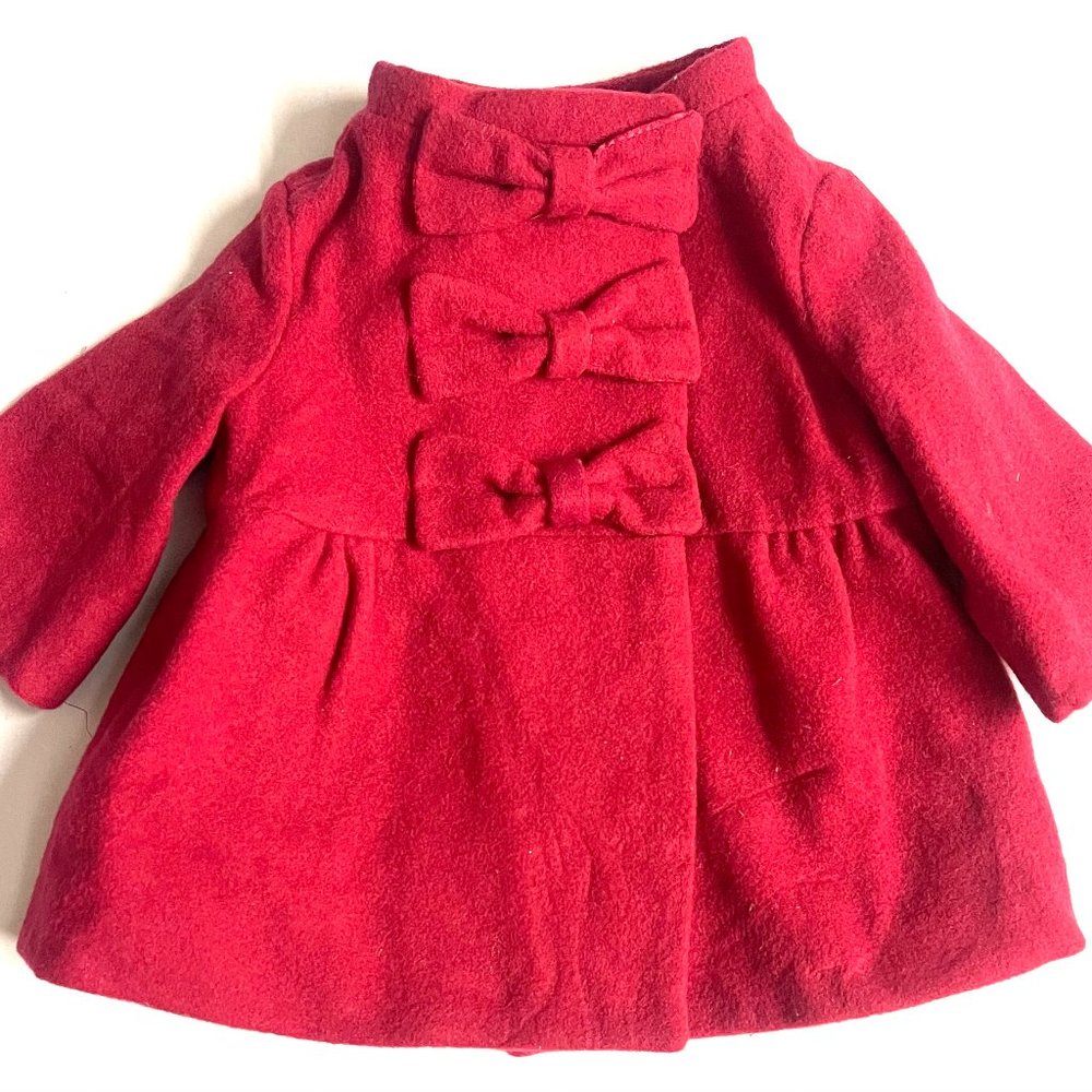 New Baby Gap Girls Pink Pea Coat sz 0-3m